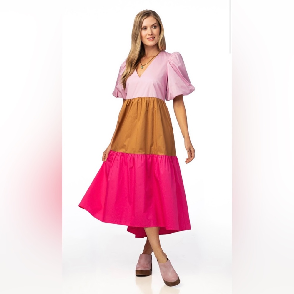 Small Crosby by Mollie Burch Bradley Dress pink colorblock